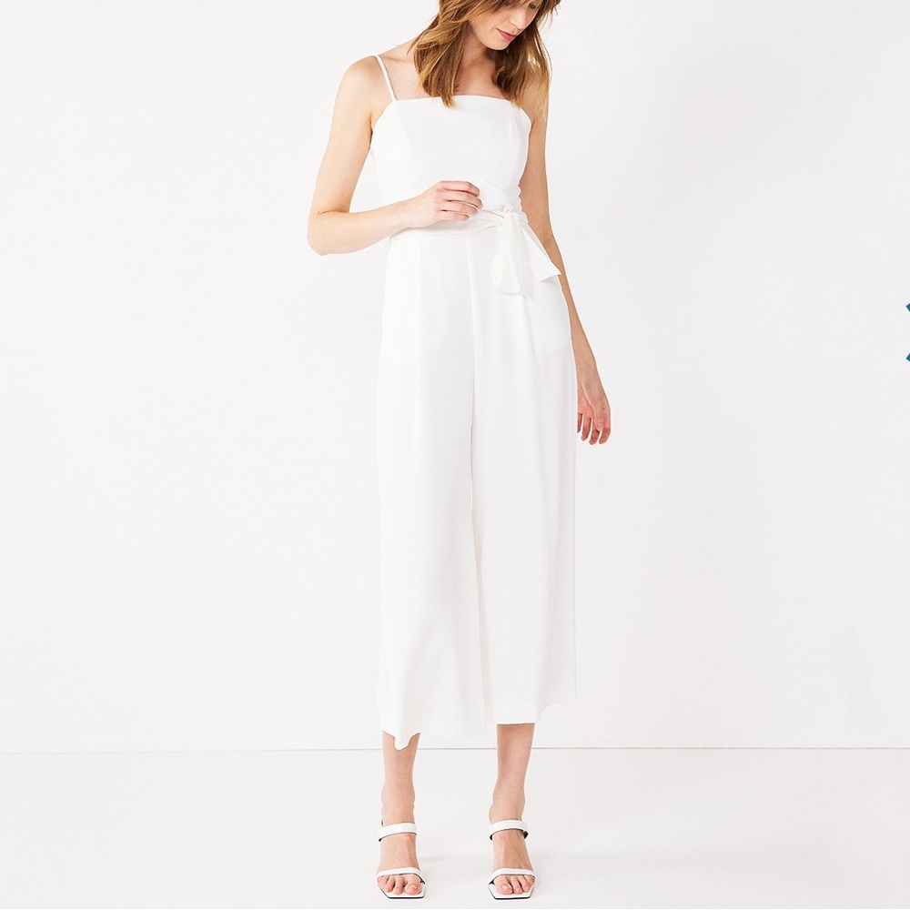 White Nine West wide-leg jumpsuit